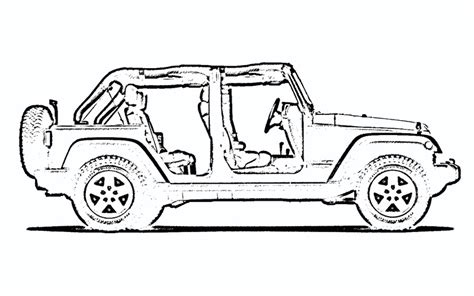 Jeep Wrangler Sketch at PaintingValley.com | Explore collection of Jeep ...