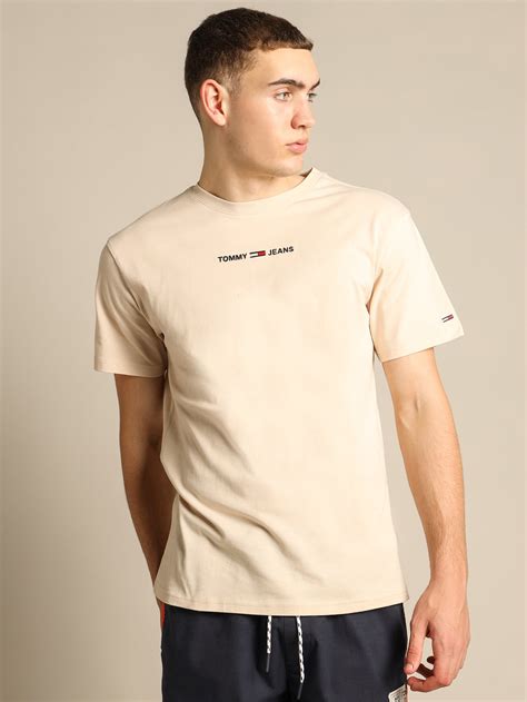 Tommy Hilfiger Small Text T-Shirt Stone | Glue Store