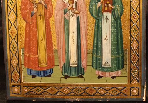 Старинная икона "Собор трёх святителей" в Санкт-Петербурге | «АнтикваровЪ»