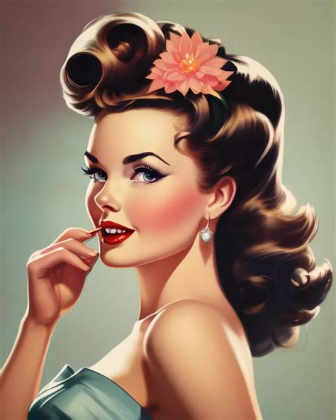 1950's pinup model, , seb Anna - Free AI Photo Generator - starryai