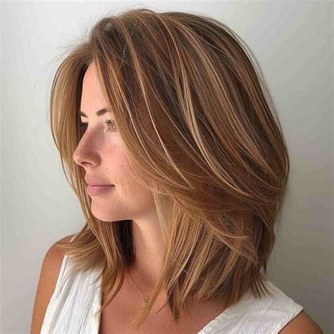 layered shoulder length haircuts  women layered shoulder length