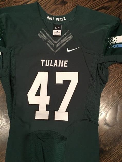 Game Worn Used Nike Tulane Green Wave Football Jersey #47 Size S ...