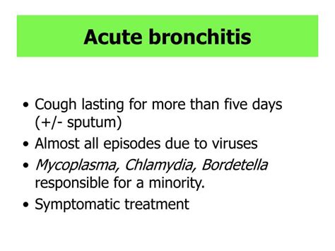 PPT - Acute bronchitis PowerPoint Presentation, free download - ID:5579033