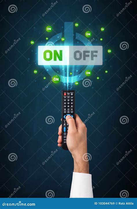 hand  remote control    signals stock image image