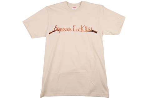 supreme fuck  tee natural mens fw