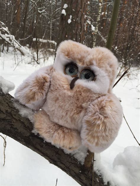Совенок Tyto Alba игрушка из натурального меха. Сова Тедди в интернет ...