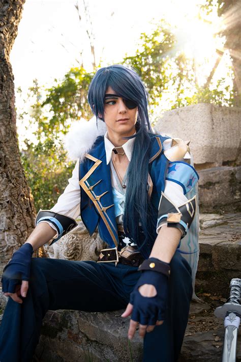 Cosplay Kaeya Genshin Impact Tutorial HOW TO MAKE GENSHIN COSPLAY