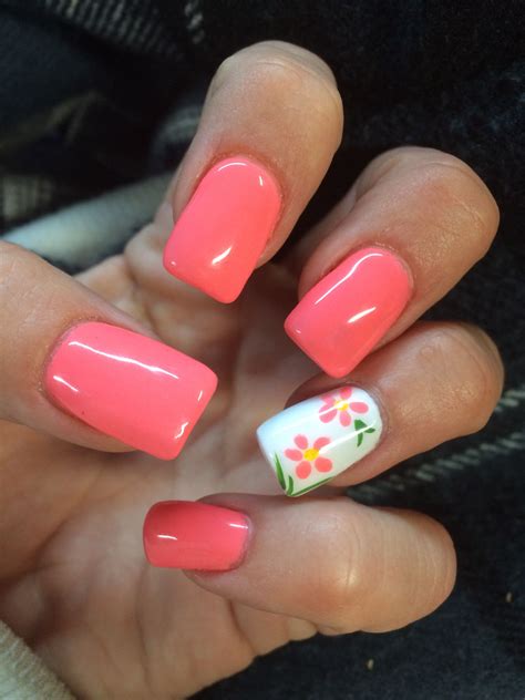 coral nail art 8