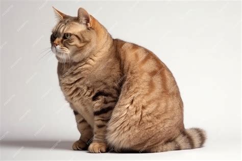 premium ai image cute cat  white background full body