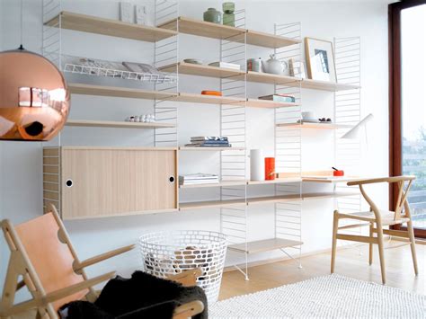 Buy the String Modular Shelving System - Oak & White at nest.co.uk