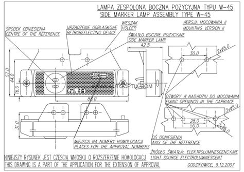 Фонарь боковой габаритный оранжевый WAS 220Z (W45) — AutoOptix