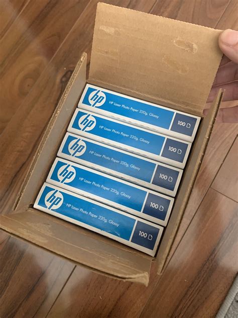 5 Pack - Genuine HP Laser Photo Paper 4x6" (100 Sheets Glossy Q8842A ...