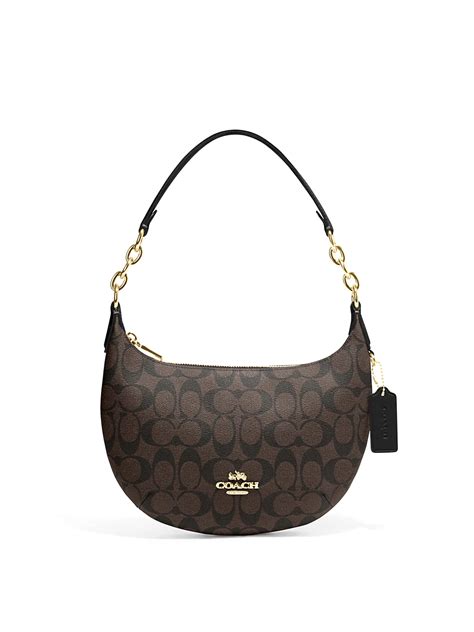 Coach Payton Hobo Signature Brown Black - Averand