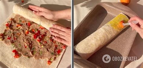Рулет из лаваша с сочной начинкой – рецепт | FoodOboz