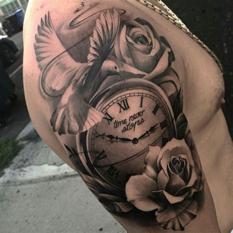Trees And Clocks Tattoo Clock Tattoo Design Clock Tat - vrogue.co