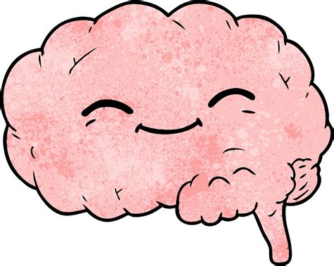 vector brain character  cartoon style  vector art  vecteezy