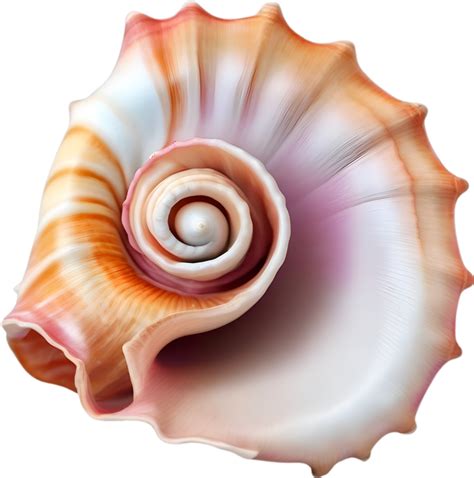 AI generated an image of a colorful seashell. Ai-Generated. 36079649 PNG