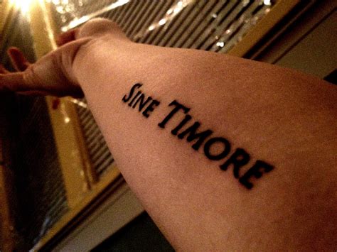 Sine Timore. Without fear