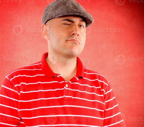 winking man concept  stock photo  vecteezy