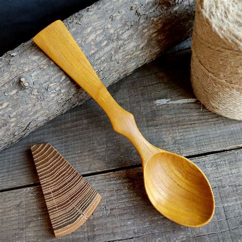 Handmade wooden spoon from natural mulberry wood - Inspire Uplift ...