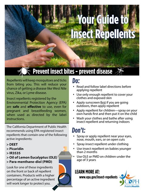 Mosquito Repellent Do and Don't - Tulare Mosquito Abatement District
