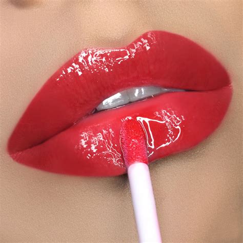 Runway Red | A Classic Red Lip Gloss | Red lips makeup look, Red lip