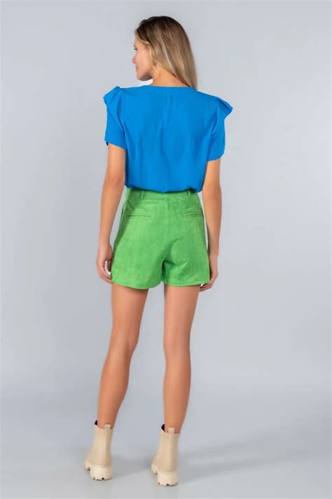 Shorts suede bolso frontal - Lamis Moda Feminina Acessível e de Qualidade