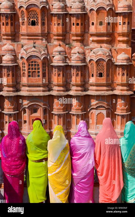 Indien, Rajasthan, Jaipur, Hawa Mahal, Palast der Winde, 1799 Der ...