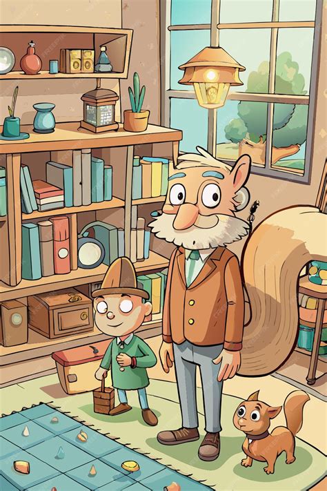 An anthropomorphic squirrel every squirrel has an old man a man and a