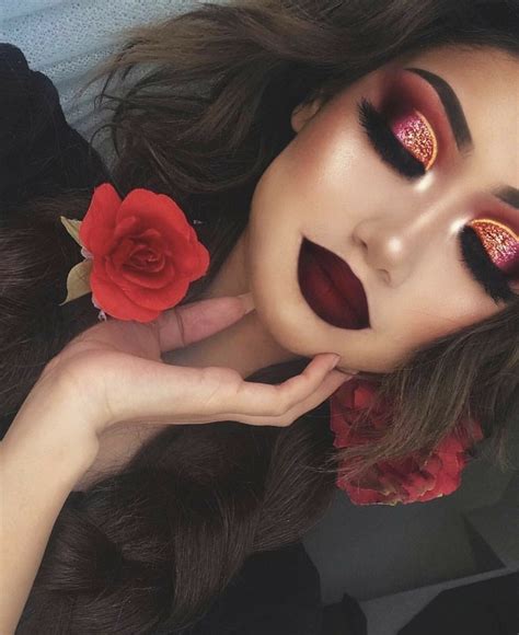 Pin by Brittany Elliott ♡ on Beauty ♡ | Burgundy makeup, Prom makeup ...