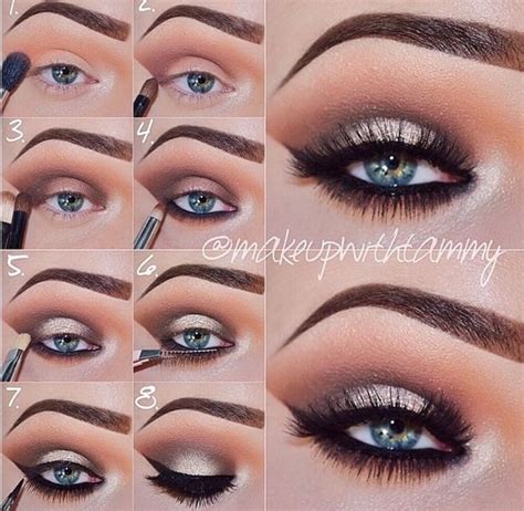 Easy Eye Make Up With Instructions👀💖 | Eye makeup, Gold eye makeup ...