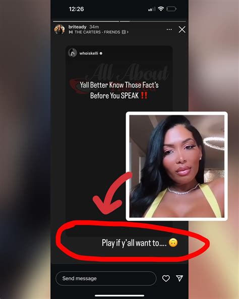‘RHOA’ star Brittany Eady with repost & a message “Play if y’all want