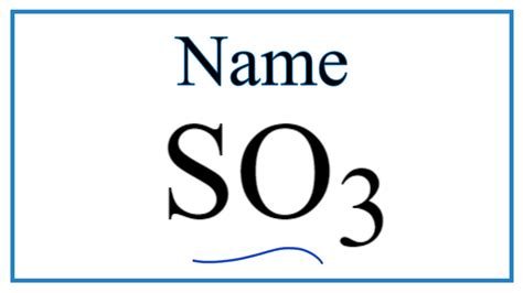 How to Write the Name for SO3 - YouTube