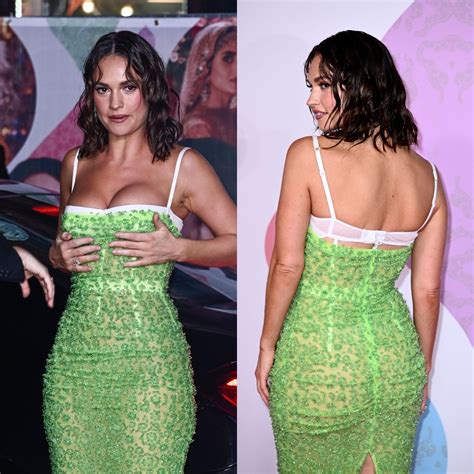 🔞Lily James filling out the dress | Celeb NUDE | | CelebrityNakeds.com