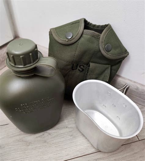 Купить Фляга для воды 1L с котелком армейская фляга с чехлом военная ...