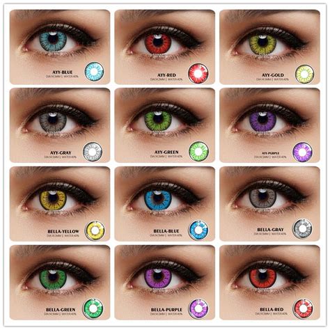 Купить Eyeshare Цветные контактные линзы для глаз Аниме Косплей Цветные ...