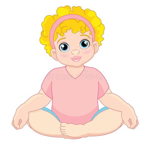 Cute Toddler Girl Isolated on White Background Stock Vector ...