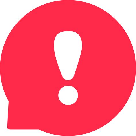 Exclamation icon attention logo warning speech bubble important round ...