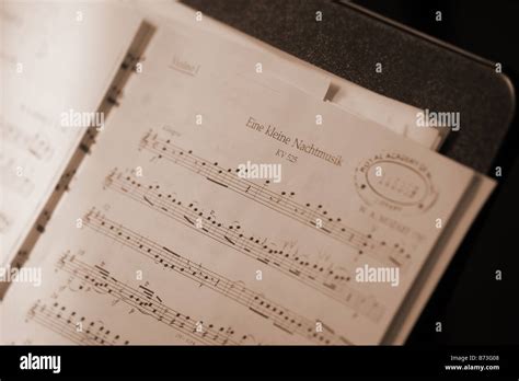 Mozart sheet music Stock Photo - Alamy