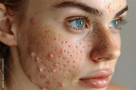 close  image depicts  painful skin   young girl showing