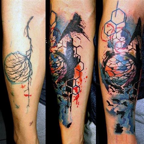 Watercolor Style Tattoos Men