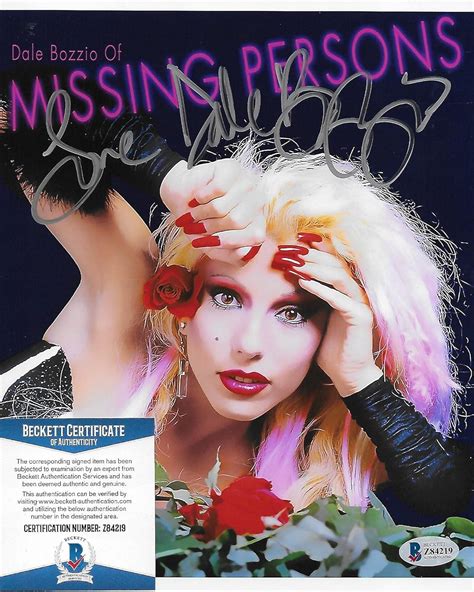 Dale Bozzio Missing Persons Original Autographed 8X10 Photo w/Beckett