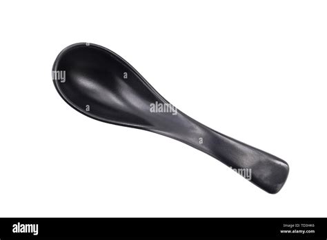 black spoon  white background stock photo alamy