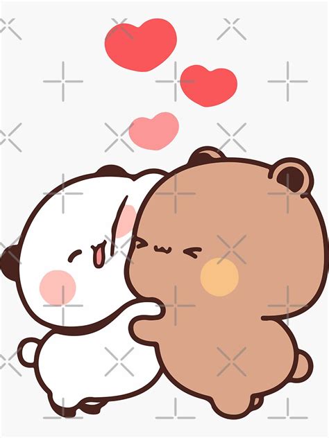 "Panda Bear Hug, Bubu Dudu" Sticker by dev-ilyass | Redbubble