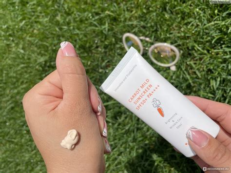 Солнцезащитный крем Bellflower Carrot mild sunscreen SPF 50+ PA ...