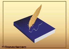 Book And Quill Graphics Vector for Free Download | FreeImages