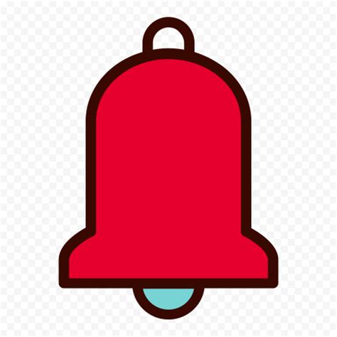 red flat bell icon  png citypng