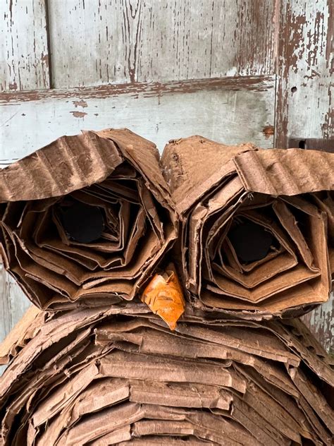 DIY Cardboard Owl - The Shabby Tree