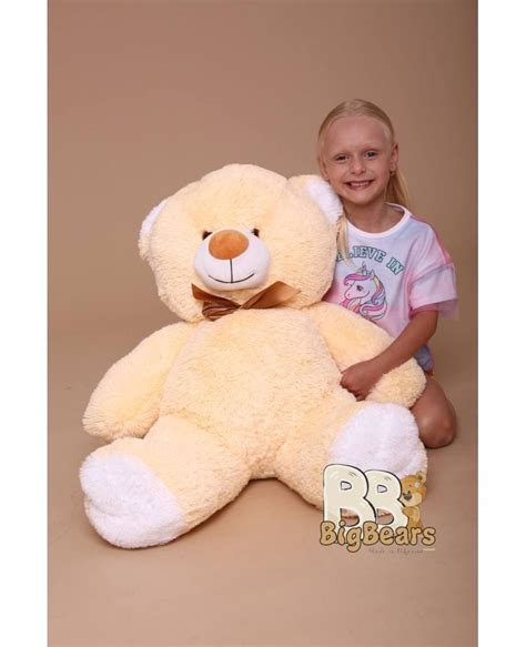 Мишка плюшевый сидячий BigBears 100 см. Персиковый КИ-158-0123 – низкие ...