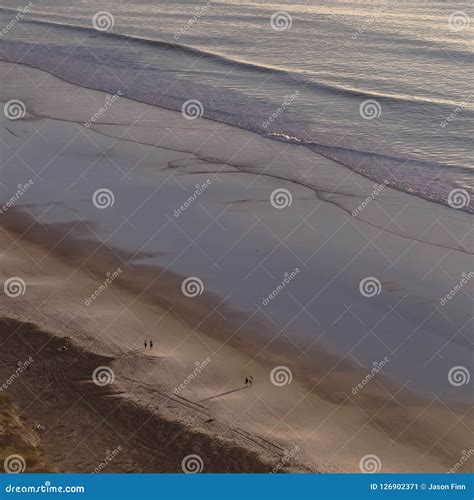 Blacks Beach with People Enjoying the Sunset Stock Image - Image of